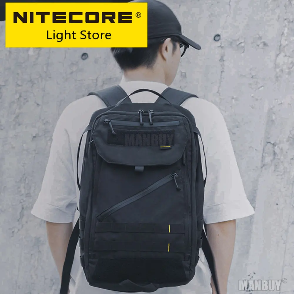 Genuine Nitecore BP23 Multipurpose Commuting Large 23L Backpack Wearproof 600D Polyester Fabric Travel Outdoor Activities Daily