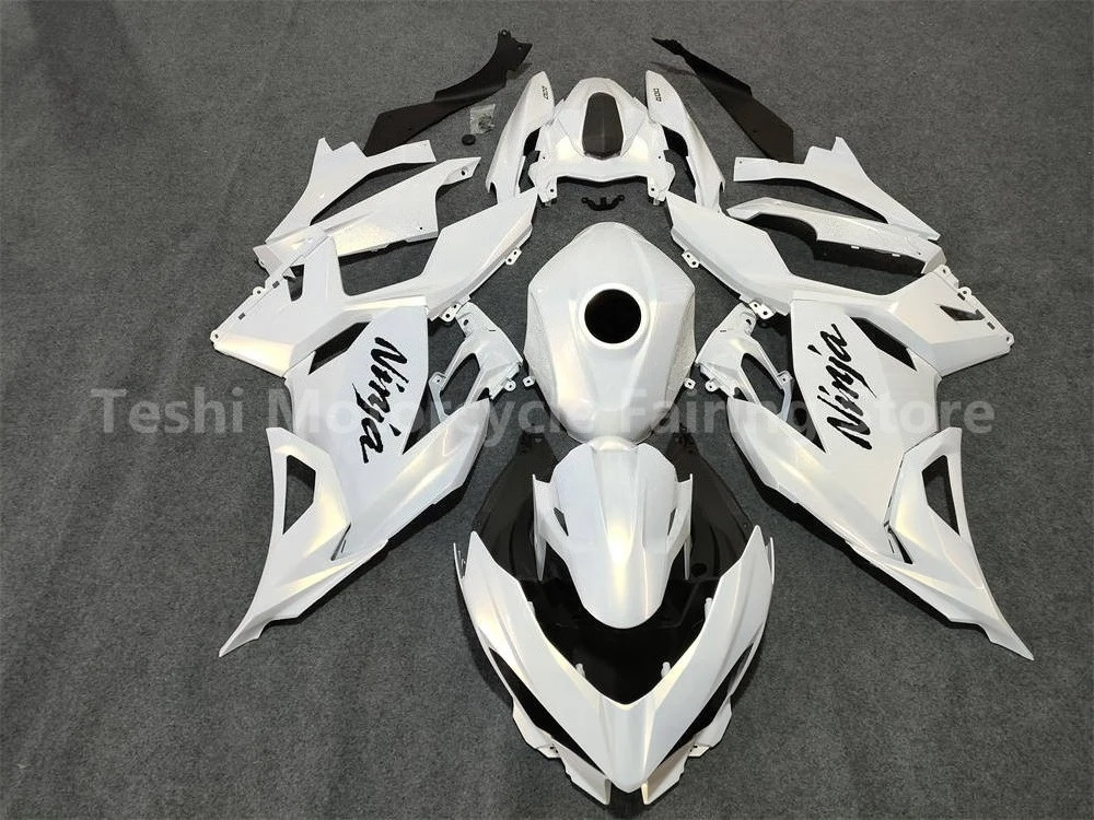 Ajuste para Ninja 400 ZX400 2018 2019 2020 2021 2022 2023 2024 Kit de carenado de motocicleta 18-24 años carenado blanco perla color personalizado TS