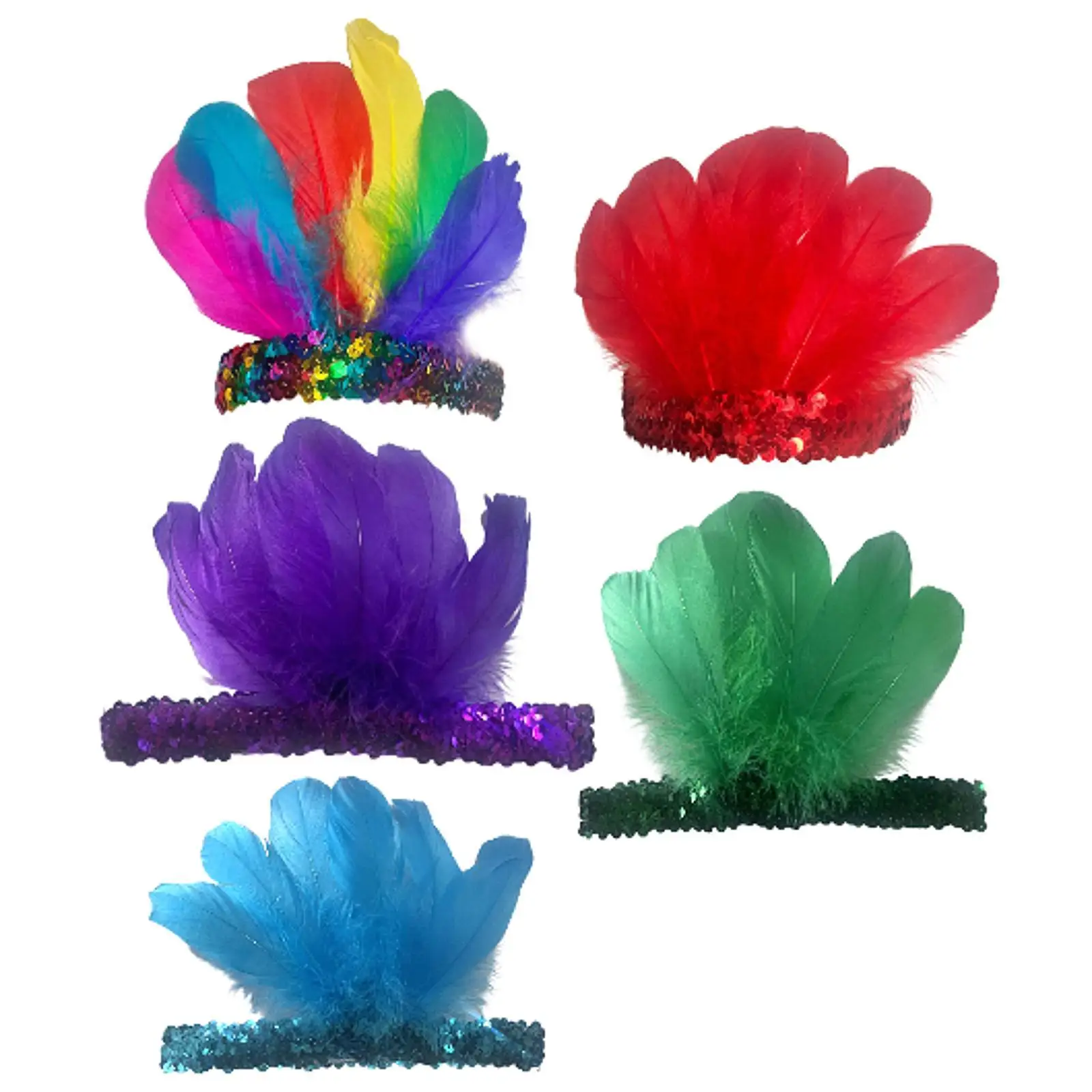 Feather Headband Multifunctional Headwear for Fancy Dress Carnival Halloween