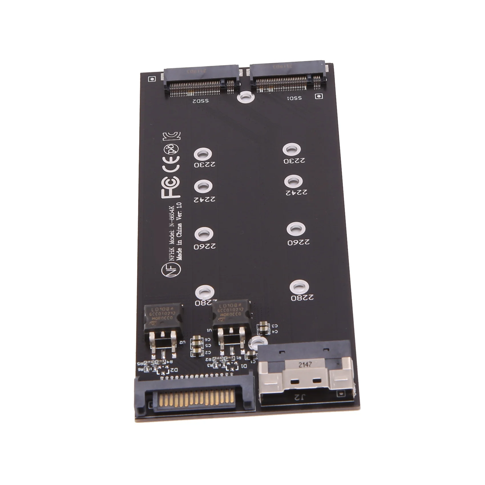 

Reliablesff-8654 8I Split Card X8 к VROC Dual Nvme M.2 NGFF к Slimline NVME Pcie SSD SATA адаптер для материнской платы