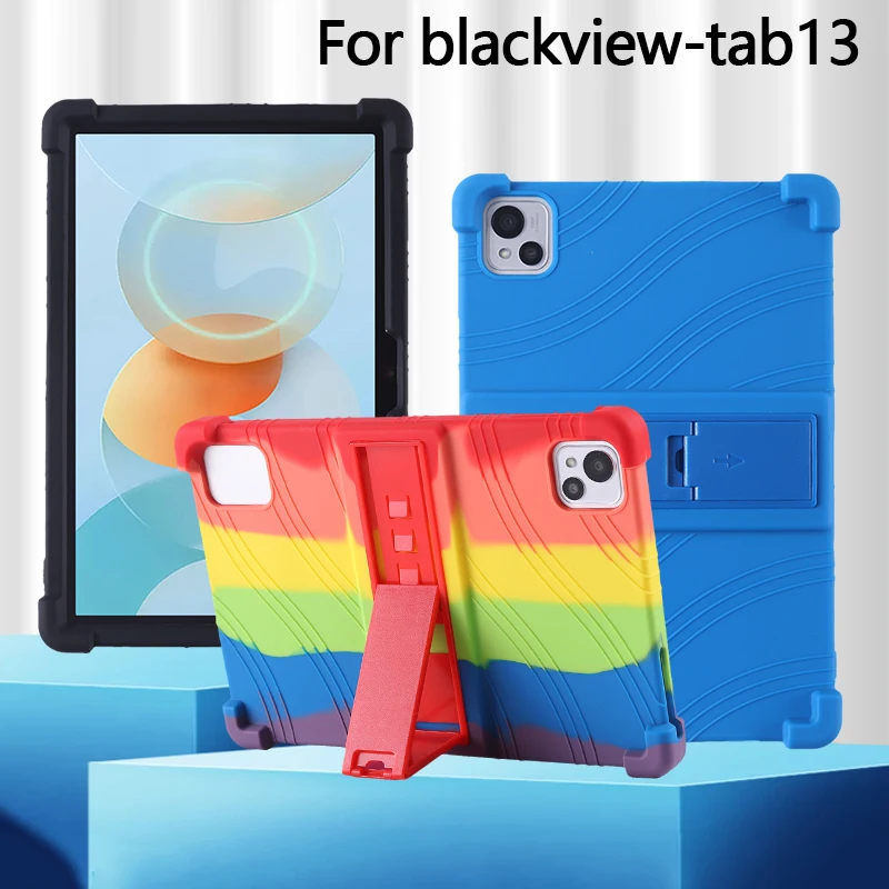 For Blackview Tab 13 Cover Tablet Shockproof Case Blackview Tab13 Tablet MTK Helio G85 10.1'' FHD Soft Silicone Stand Shell