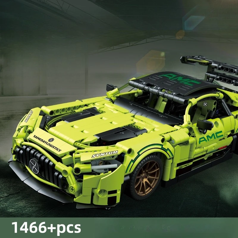 

Creativity Green Devil sports car building blocks toy. toy building bricks Desktop Decoration.Toy collection