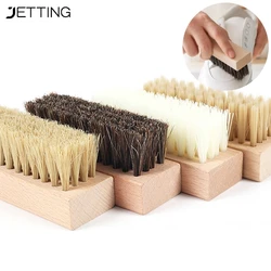 Pig Hair Waxing Brush Hard Bristle Brush Shoe Surface Cleaning Polishing Oiling Brush Imitation Mahogany Black Wood Handle Brush