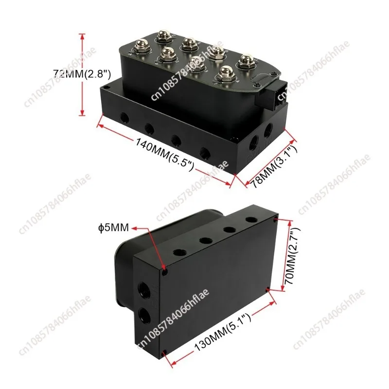 Auto parts Air suspension distribution valve 1/4 NPT controller Solenoid valve Pneumatic shock control valve Universal 1 piece