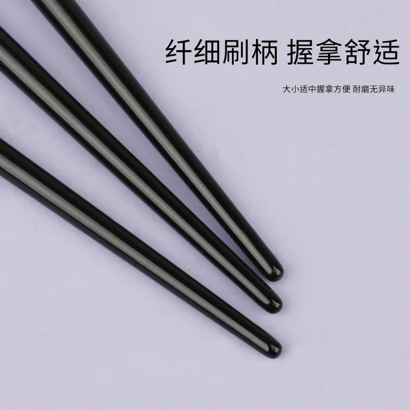 3Elbow Eyeliner Brush Fine Angled Blade Brush Eye Detail Brush Ultra-Thin Eyebrow Brush Makeup