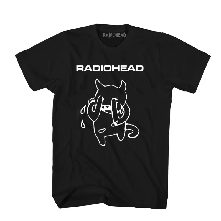 Radiohead T Shirt Men Vintage Classic Tees North America Tour Rock Boy Camisetas Hombre Hip Hop Unisex 100%Cotton Oversized Tops