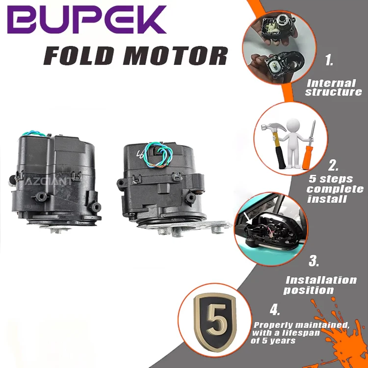 BUPEK Door Mirror Power Fold Motor For 2006-2010 Toyota Camry MK6 Direct Replacement Original Parts Vehicle Safety Parts