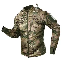 Outdoor Windbreaker Men Tactical Jackets Men Warm Bomber Jacket Camo Hooded Hunting Coats Ultralight Cycling Jackets Elasticity