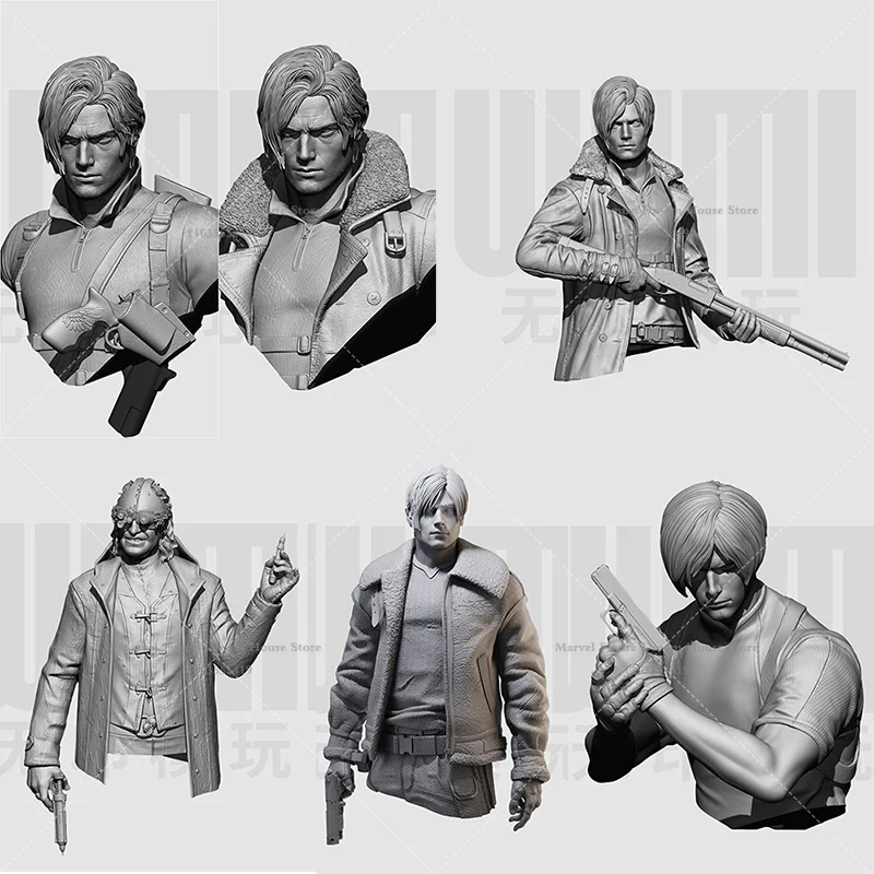 1/16 1/10 Scale DIY GK 3D Bust Resin Un-panited White Self-assembly Dolls Desperate Survival Fresh And Handsome Blond Young Man