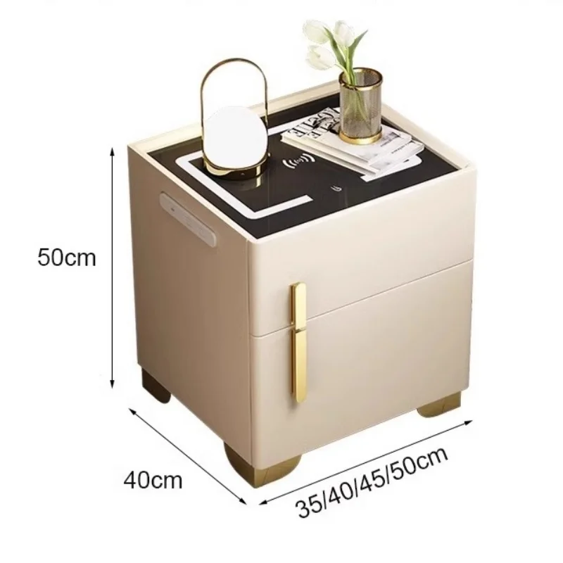 Smart Bedside Table and Safe Integrated Home Anti-theft Modern Simple Bedroom Small Luxury High-end Feeling Small Cabinet