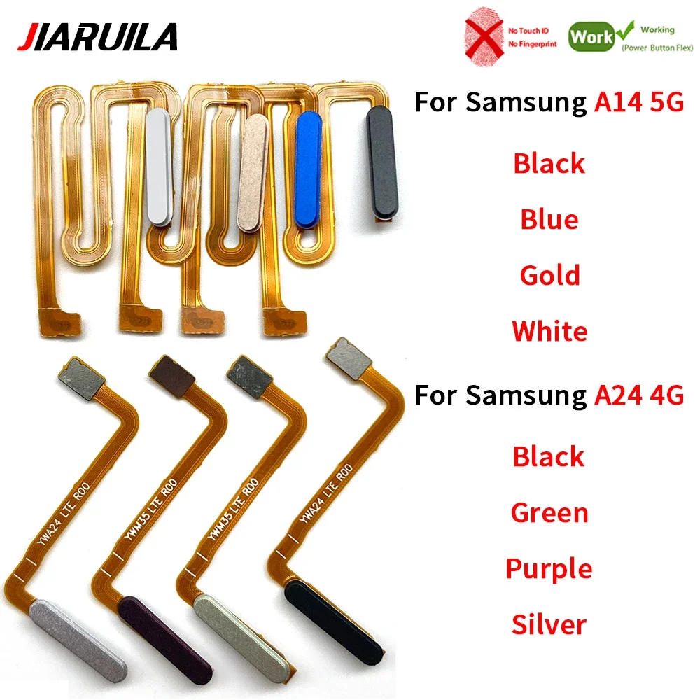 Cable flexible del botón de encendido/apagado lateral sin sensor de huellas dactilares para Samsung A04S A13 4G A13 5G A14 4G