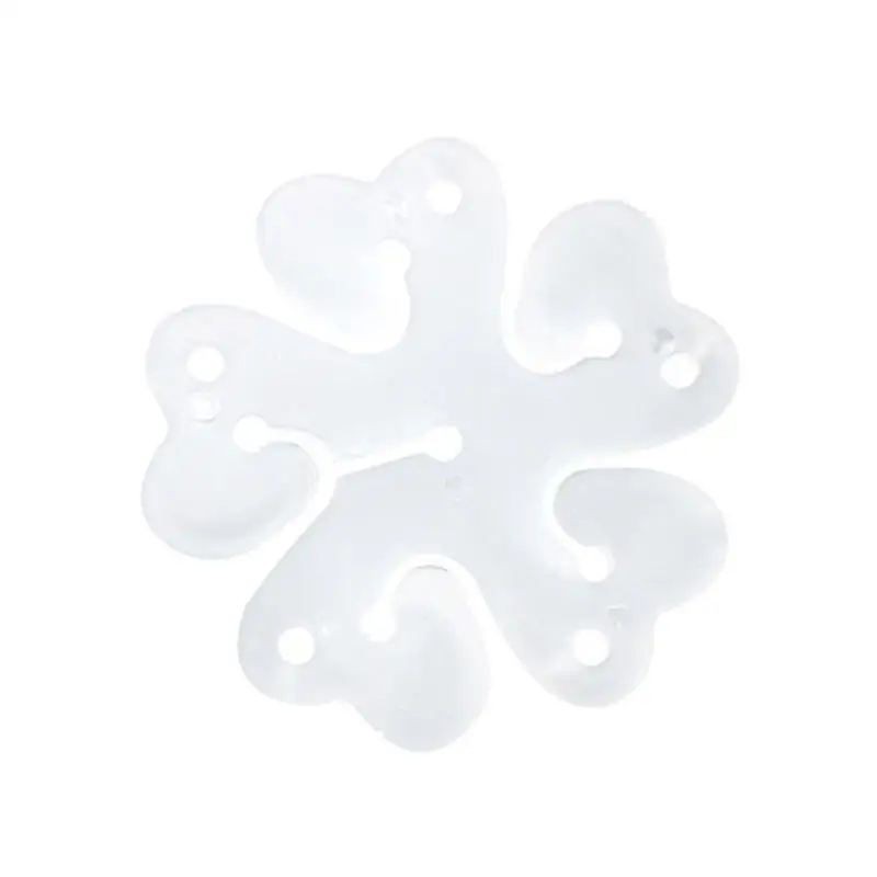 10PCS 5 In 1 Plum Blossom Shaped Balloon Accessories Clip Latex Plum Flower Shape Balloon Clip Set Clear Color