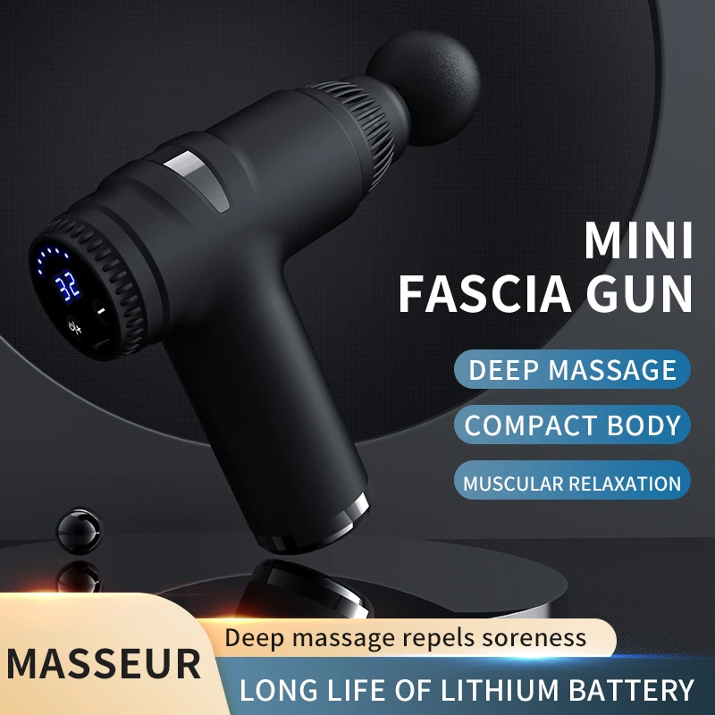 Fascia Gun Muscle Massager Cervical Back Shoulder Electric Massagers Body Relaxation  Professional High frequency Deep Tissue