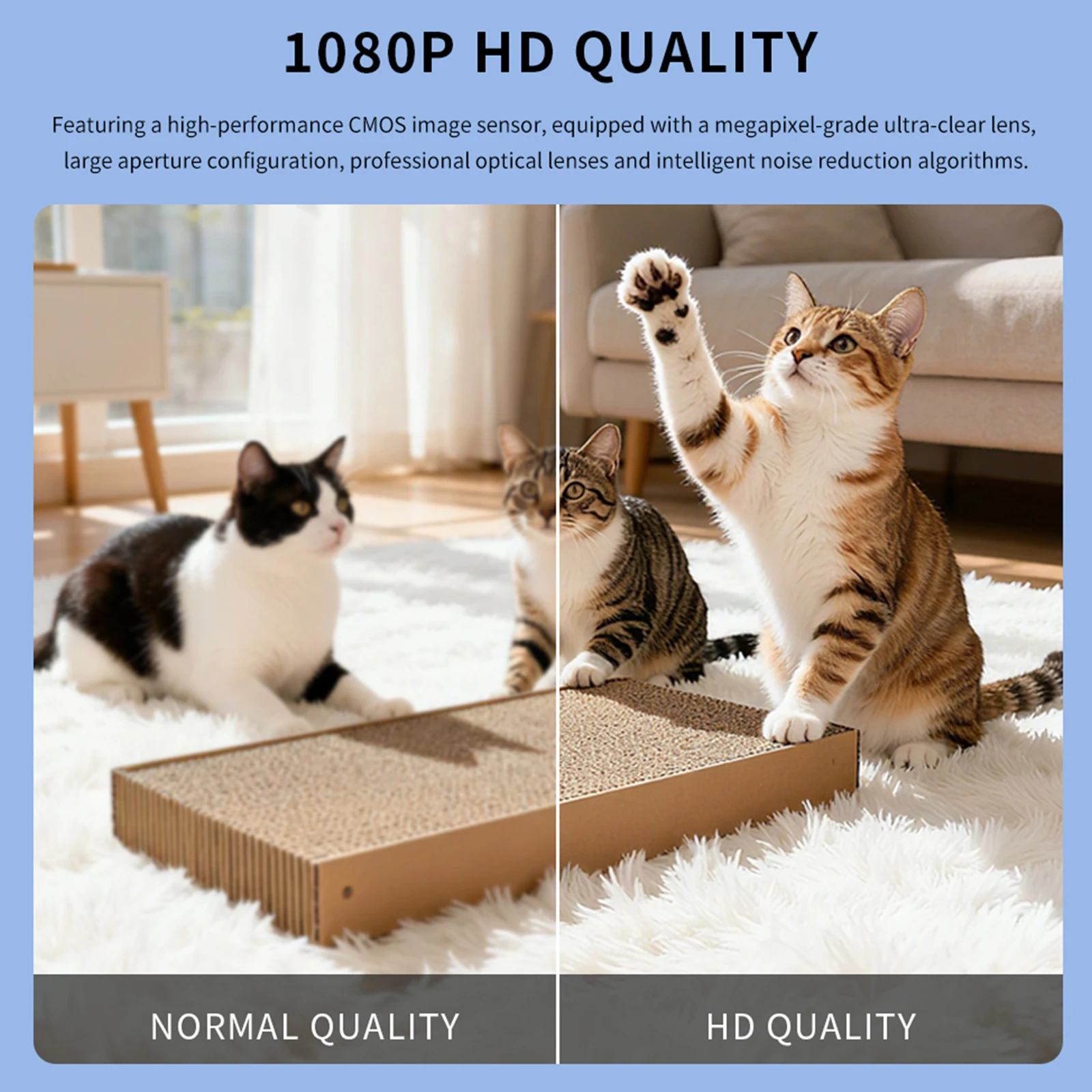 

4K Safety Cameras Motion Detection Rechargeable Camera Real-Time Alerts Mini Securitys Monitor for Pet/Baby/Nanny Surveillance