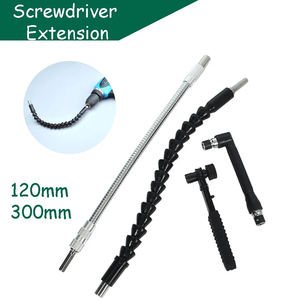 

Flexible Shaft Extension Screwdriver Drill Bit Holder Link for Electronic Drill 120mm/300mm Hex Screwdriver Soft Shafts Connect