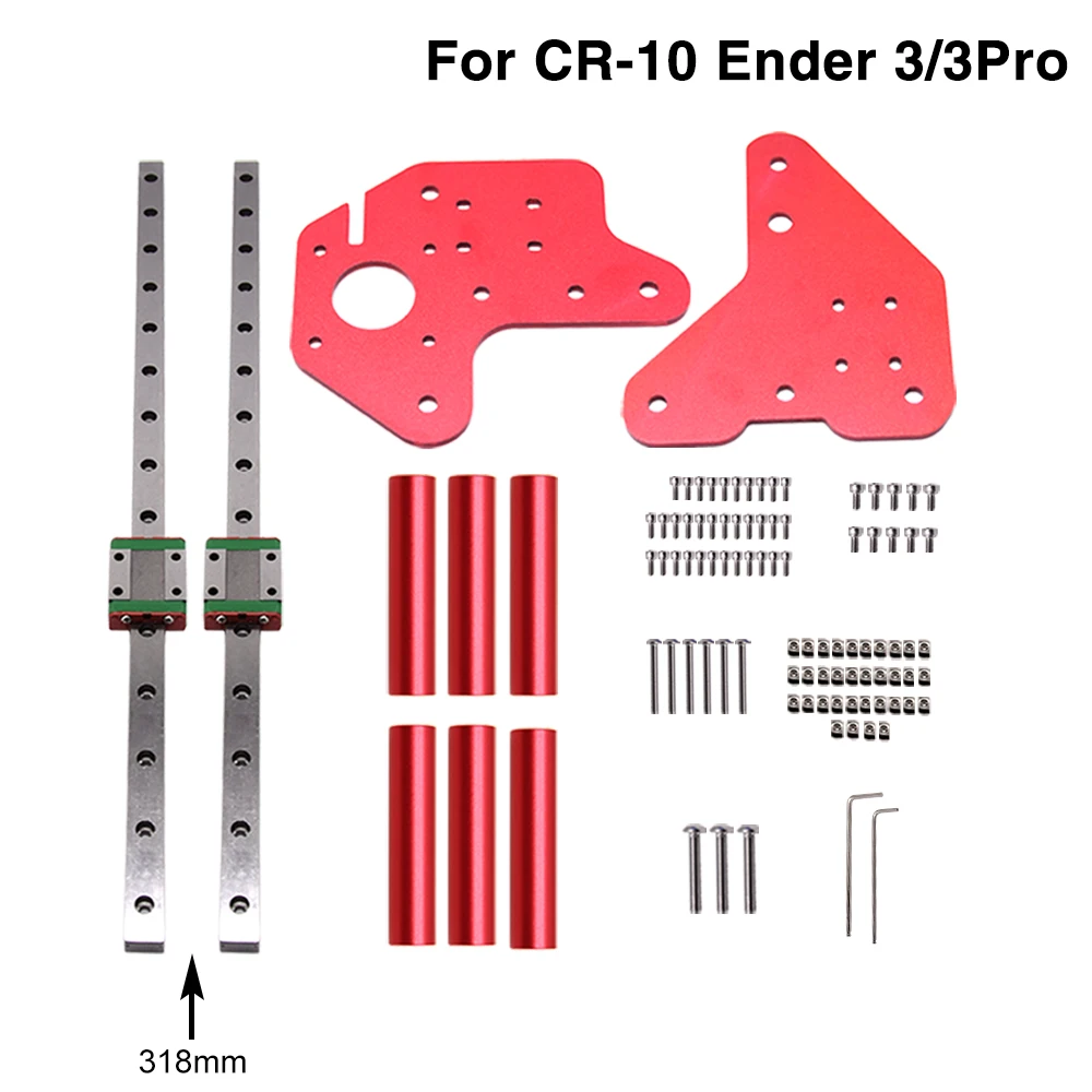 

Комплект модернизированных линейных направляющих Ender 3 CR10 с двумя осями Z MGN12C с фиксирующей пластиной, набор винтов для Pro/Φ/S S4 S5 CR10V2/PRO