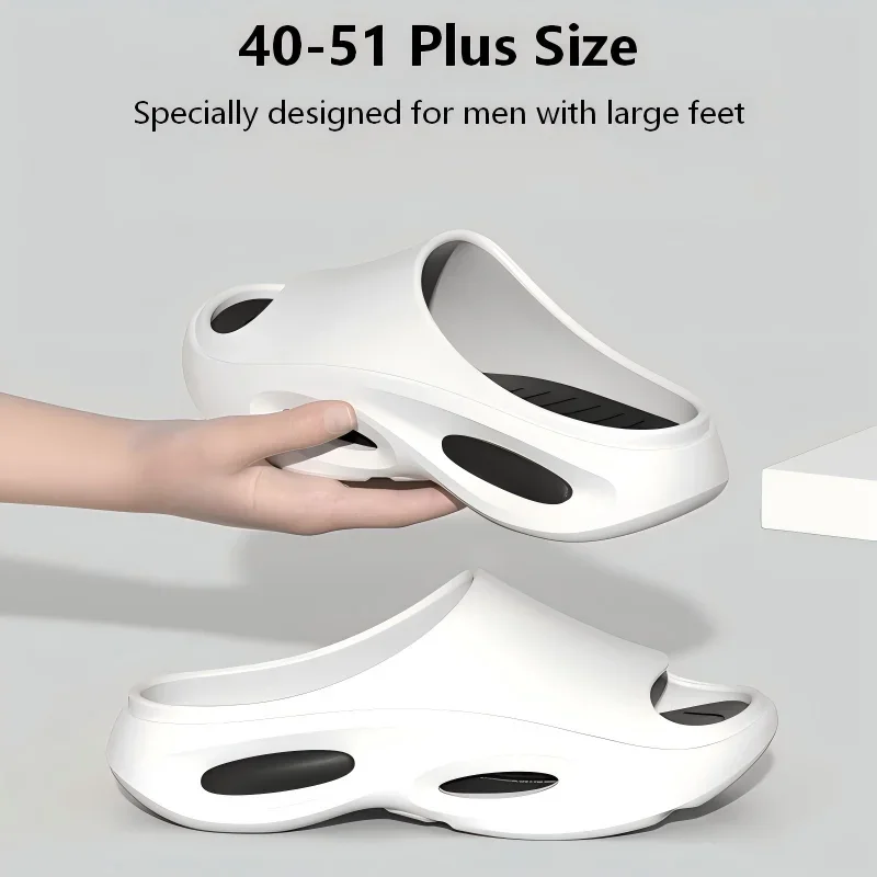 ZUOFU 40-51 Herren Zweifarbige Pfeil-EVA-Sandalen Frühling Sommer Extra Große Größe Rutschfeste Weiche Indoor-Outdoor-Badezimmer-Hausschuhe – Detail 9