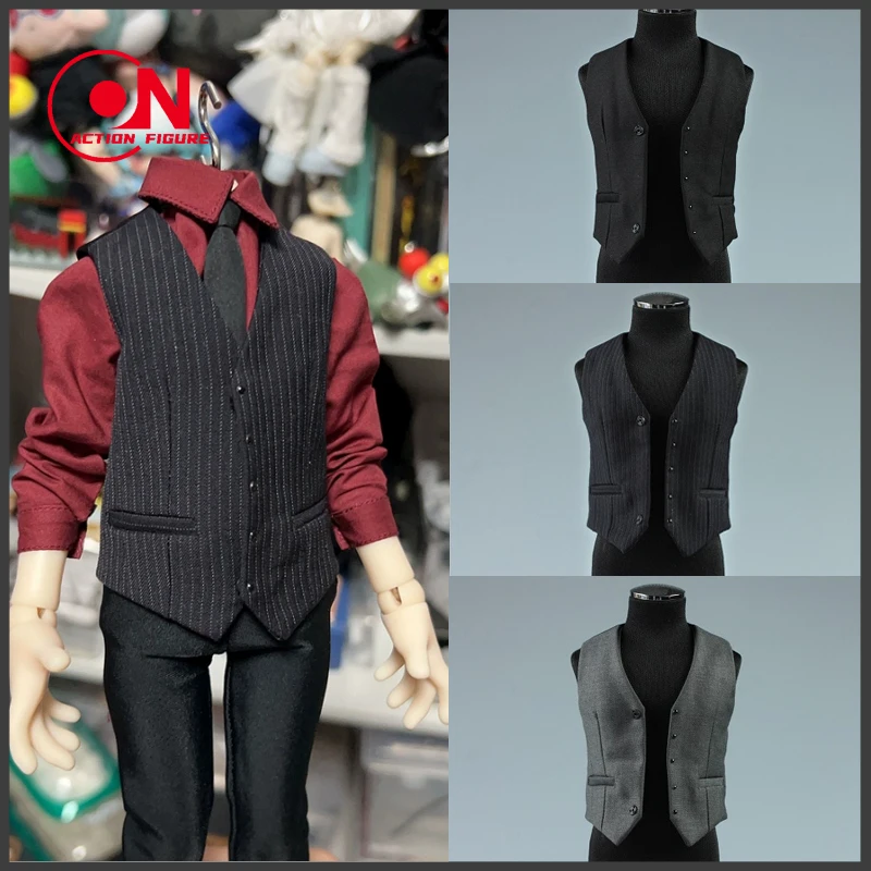 AFS 1/6 Schaal Zwart Streep Pak Vest Kleding Accessoires Model Fit 12-inch Soldaat Action Figure Body