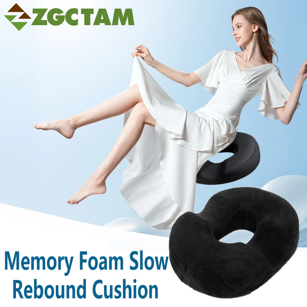 

Подушка сиденья из пены с эффектом памяти и медленным отскоком, подушка в виде пончика, подушка для настольного стула для длительного сидения офисных работников, водителей автомобилей
