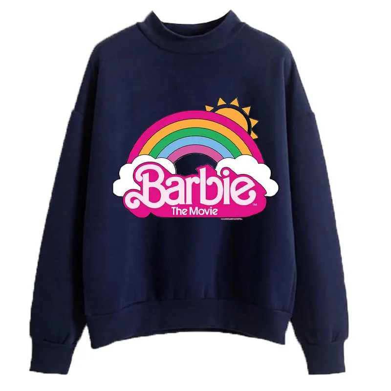 2024 Genuine New Men\'s and Women\'s Sports Sweatshirt Jacket Hoodie Barbie Cartoon Cute Hooded Loose Casual Sweatshirt Gift