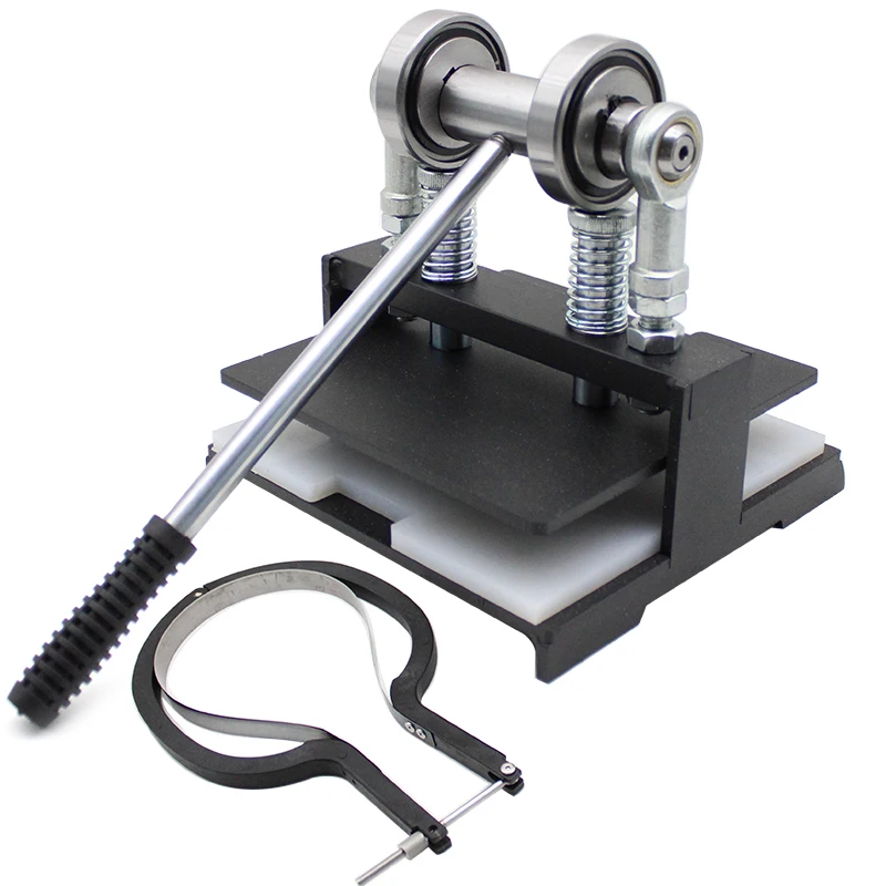 

Table Tennis Racket Rubber Cutting Machine Double Roller Bearing Manual Press Ping-Pang Bat Rubber Edge Cutter Pasting Device