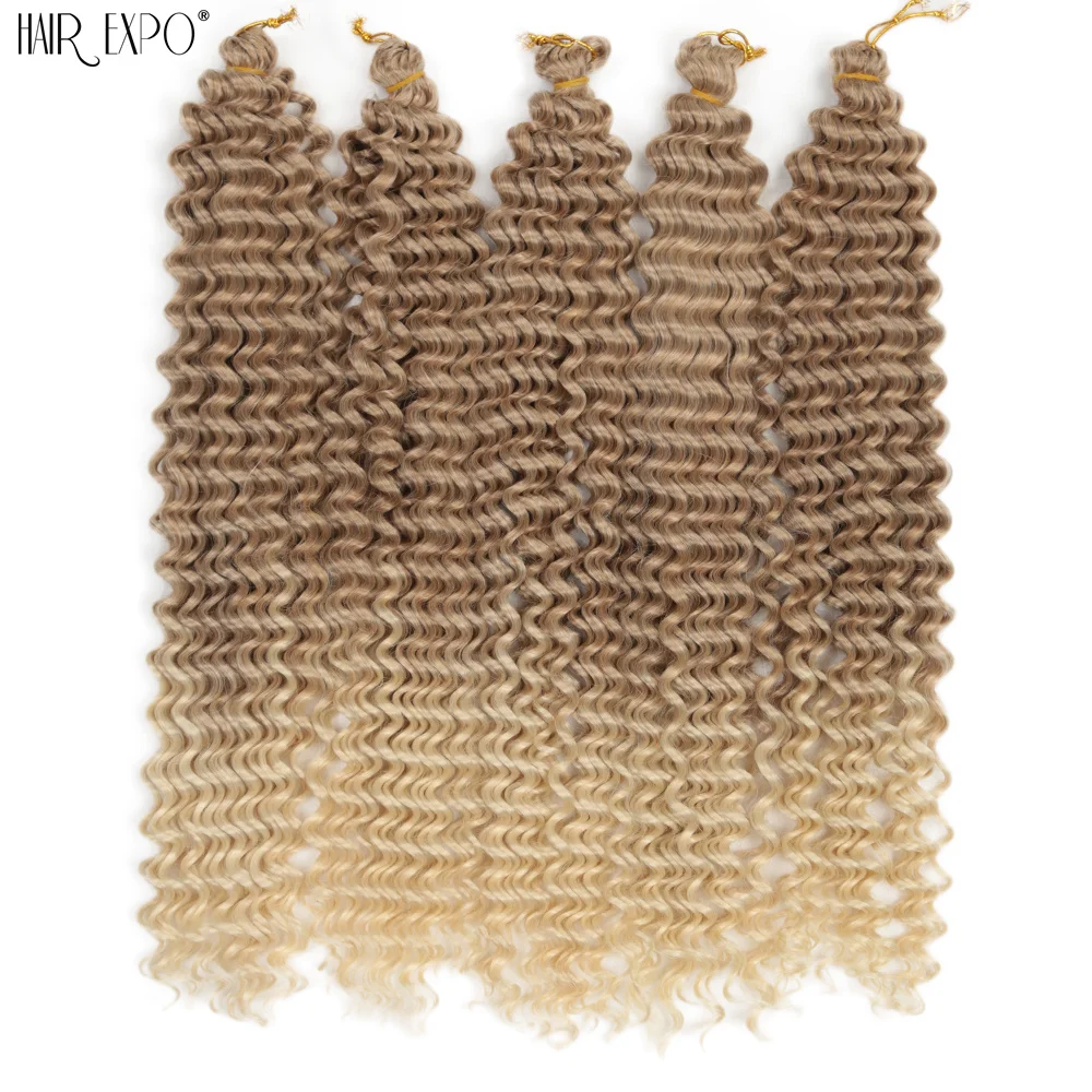 22 "Deep Wave Häkeln Haar synthetische Leidenschaft Twist Flechten Haar verlängerung Afro Locken Wasserwelle Deep Twist Zopf Haar Ozean Welle – Detail 14