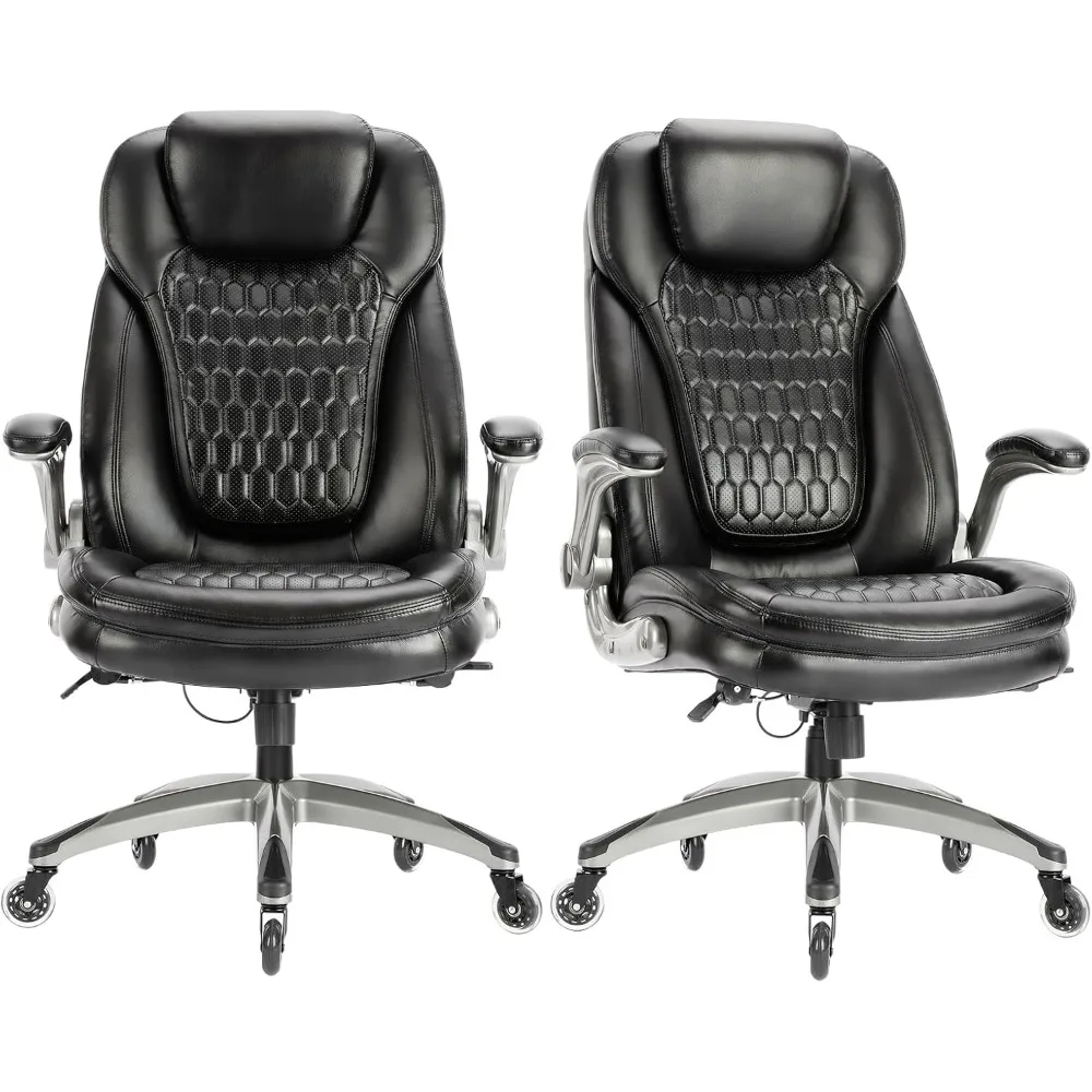 

Executive Office Chair-Ergonomic Computer Chair, High Back Leather Chair Swivel Home Office Chair with Upgraded Casters,Set of 2