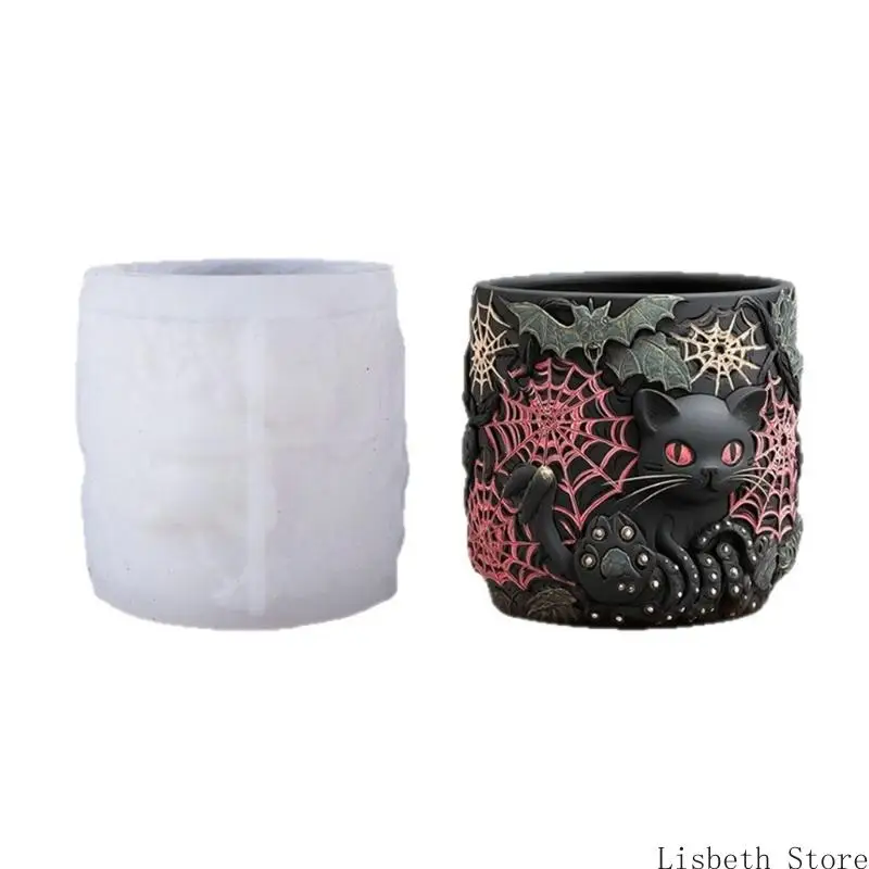 

Универсальная силиконовая форма дизайна кота 124А для подсвечников и сочных горшков