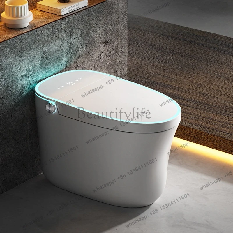 Intelligent voice toilet household integrated water pressure-free automatic built-in foam