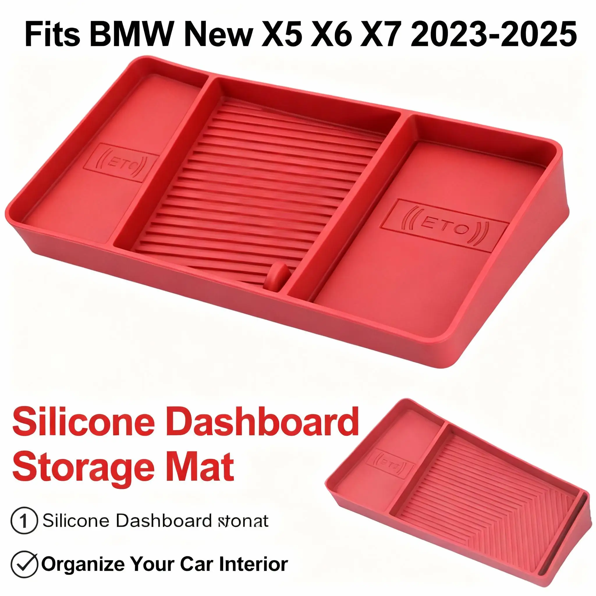 

Silicone Center Console Storage Pad for BMW New X5 X6 X7 Anti-Slip Dashboard Organizer Behind Navigation Screen Car Interior Dec