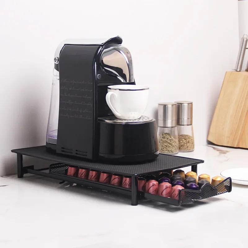 40 pcs Nespresso Pods Coffee Capsules Holder Coffee Shelves Organizer Drawer Storage Stand Rack Practical For Nespresso