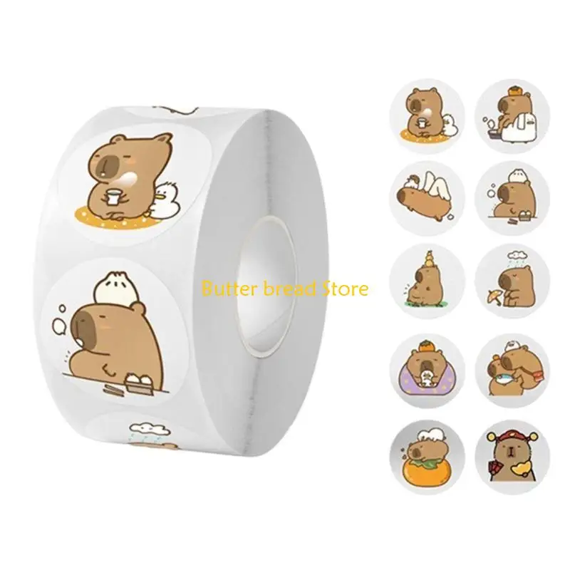 W89C Animal Sticker Decorative Sticker Reward Sticker Lovely Capybara Sticker Labels