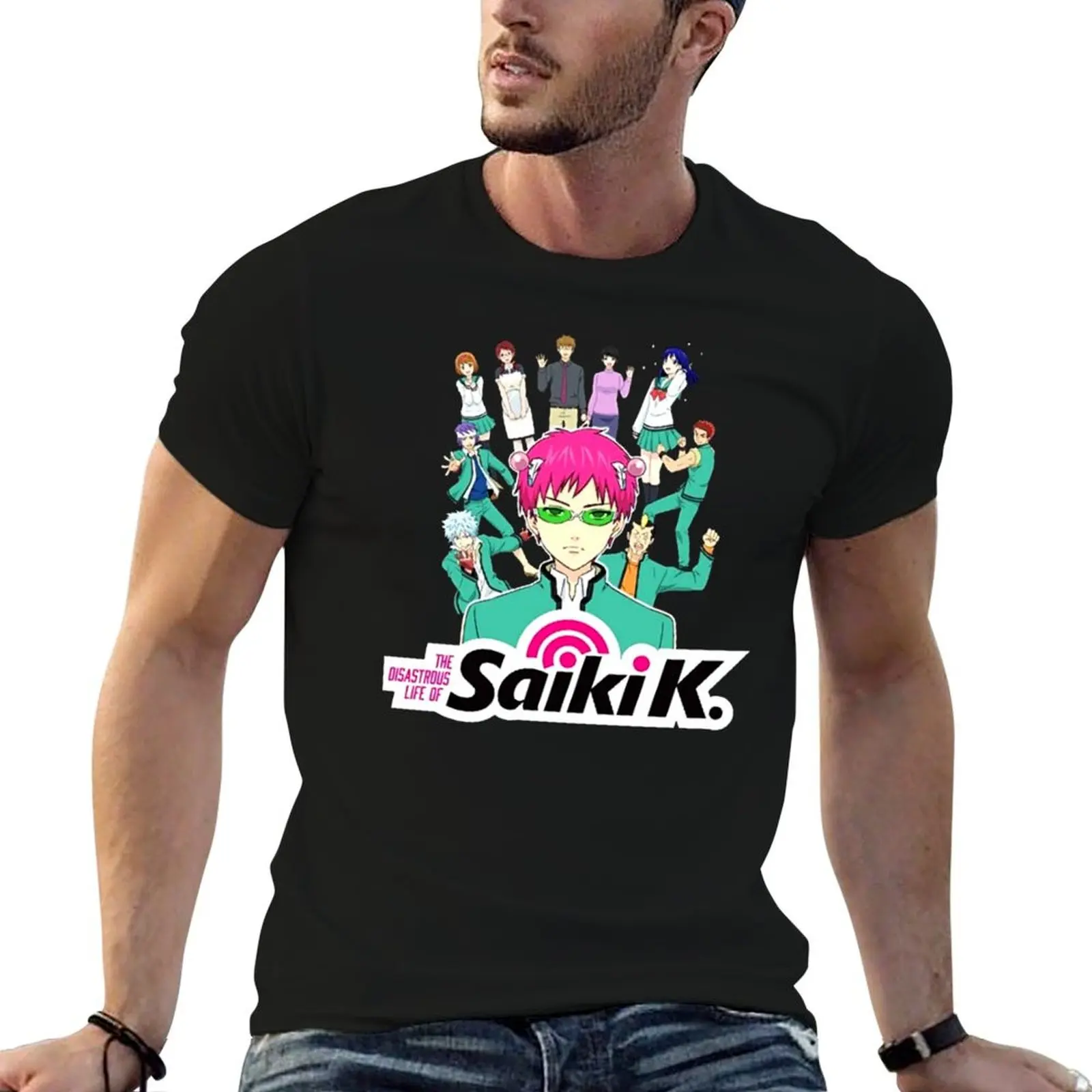 

Saiki K Magnet T-Shirt t shirts for man graphic vintage cotton tshirt 100% T-Shirt