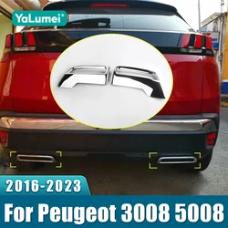 For Peugeot 3008 5008 GT 2017 2018 2019 2020 2021 2022 2023 Hybrid Car Rear Exhaust Muffler End Tip End Pipe Cover Accessories