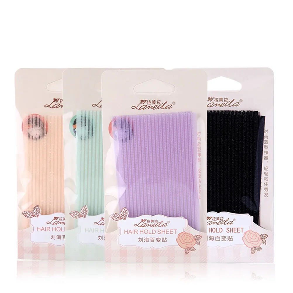 

2Pcs Hair Bang Sticker Large No-Metal Elastic Hair Clip Ponytail Holder for Workout Bang Sticker for Women