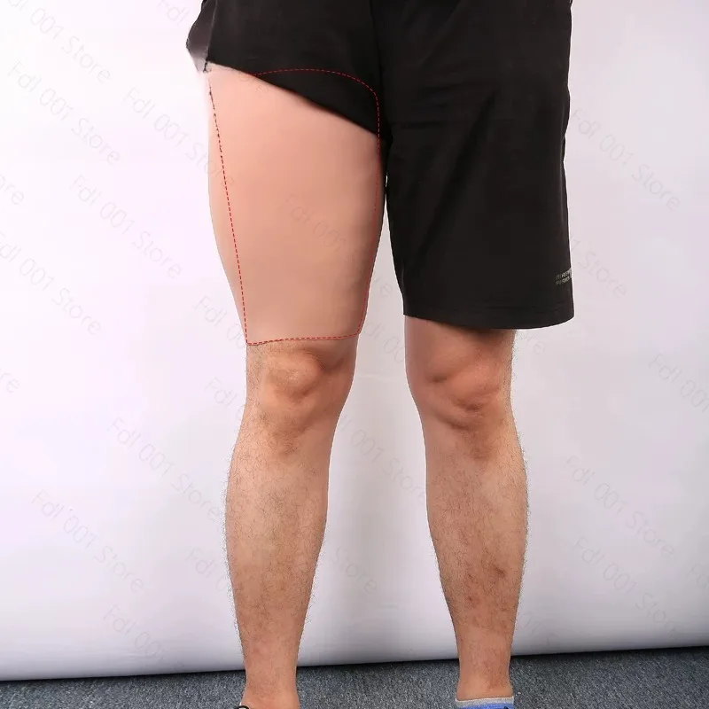 Skin Tone Silicone Leg Sleeve Thigh Shaper 2026 Elastic Smoothing Cover for Evening out Leg Lines Daily Wear