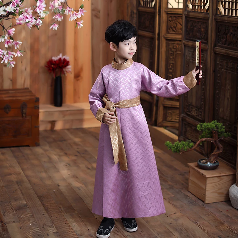 Chinese Kinderen Hanfu Kostuum Jongen Traditionele Gewaad Jongen Oude Prinses Cosplay Kleding Nieuwjaar Tang Pak Volksdans Slijtage