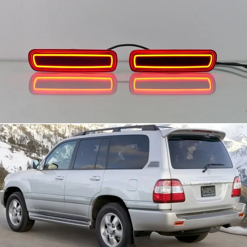 

Автомобильный задний бампер для Toyota Land Cruiser 100 LC100 1998-2007, автомобильный аксессуар, индикатор сигнала, светодиодный отражатель, стоп-сигнал