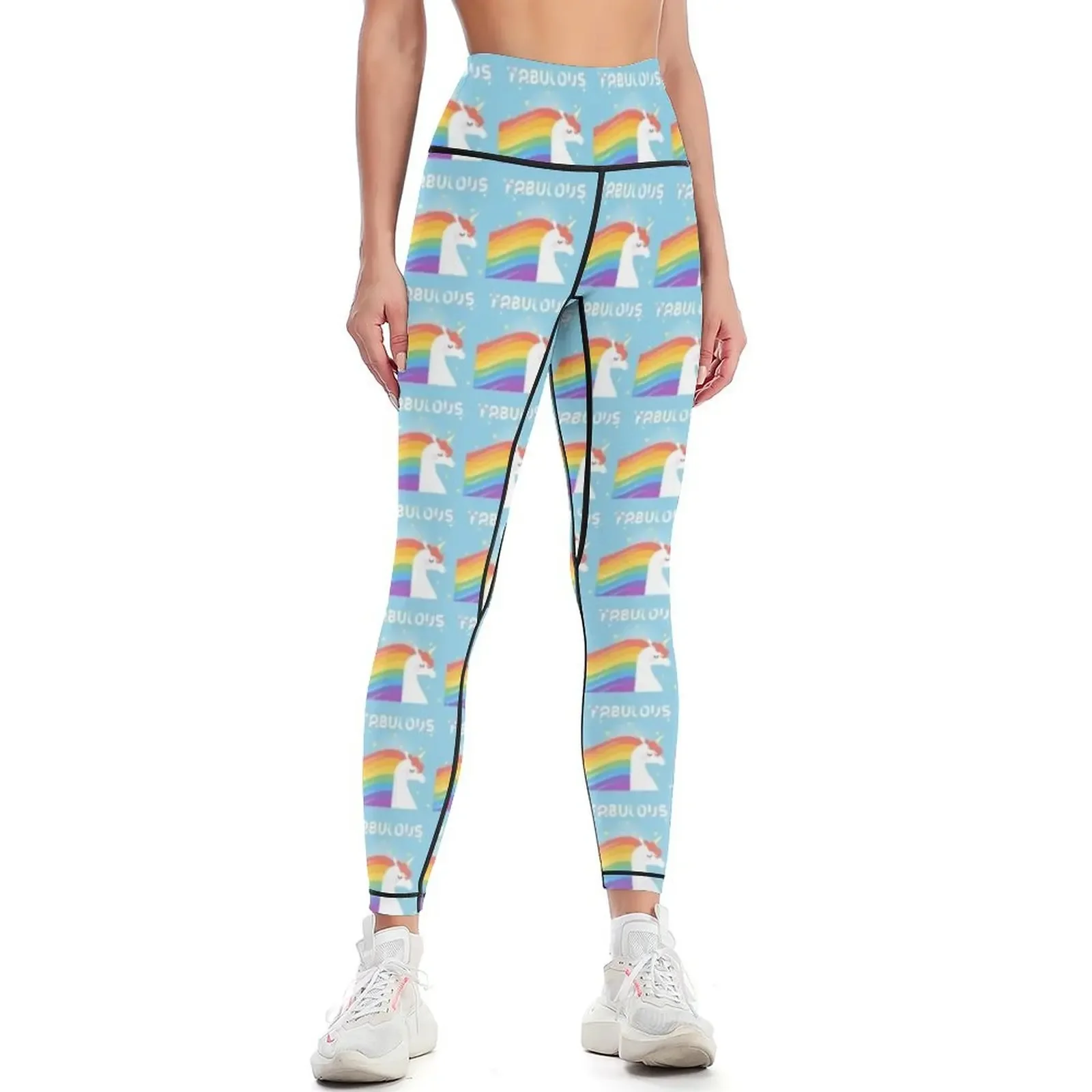 

Fabulous Sparkling Rainbow Unicorn Leggings fitness set gym for fitness active wear Golf wear Womens Leggings