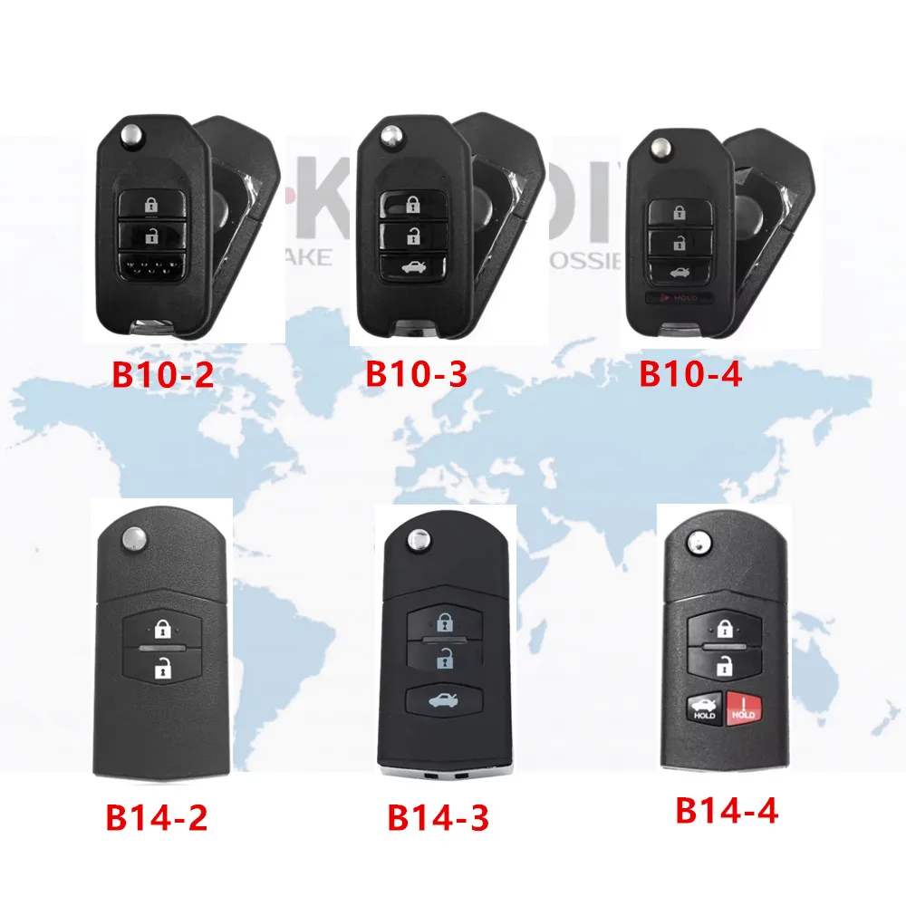 kd universal key car remote key 315 433mhz 5PCS/LOT B10-2/3/4 for HONDA B14-2/3/4 FOR MAZDA key for profession locksmith