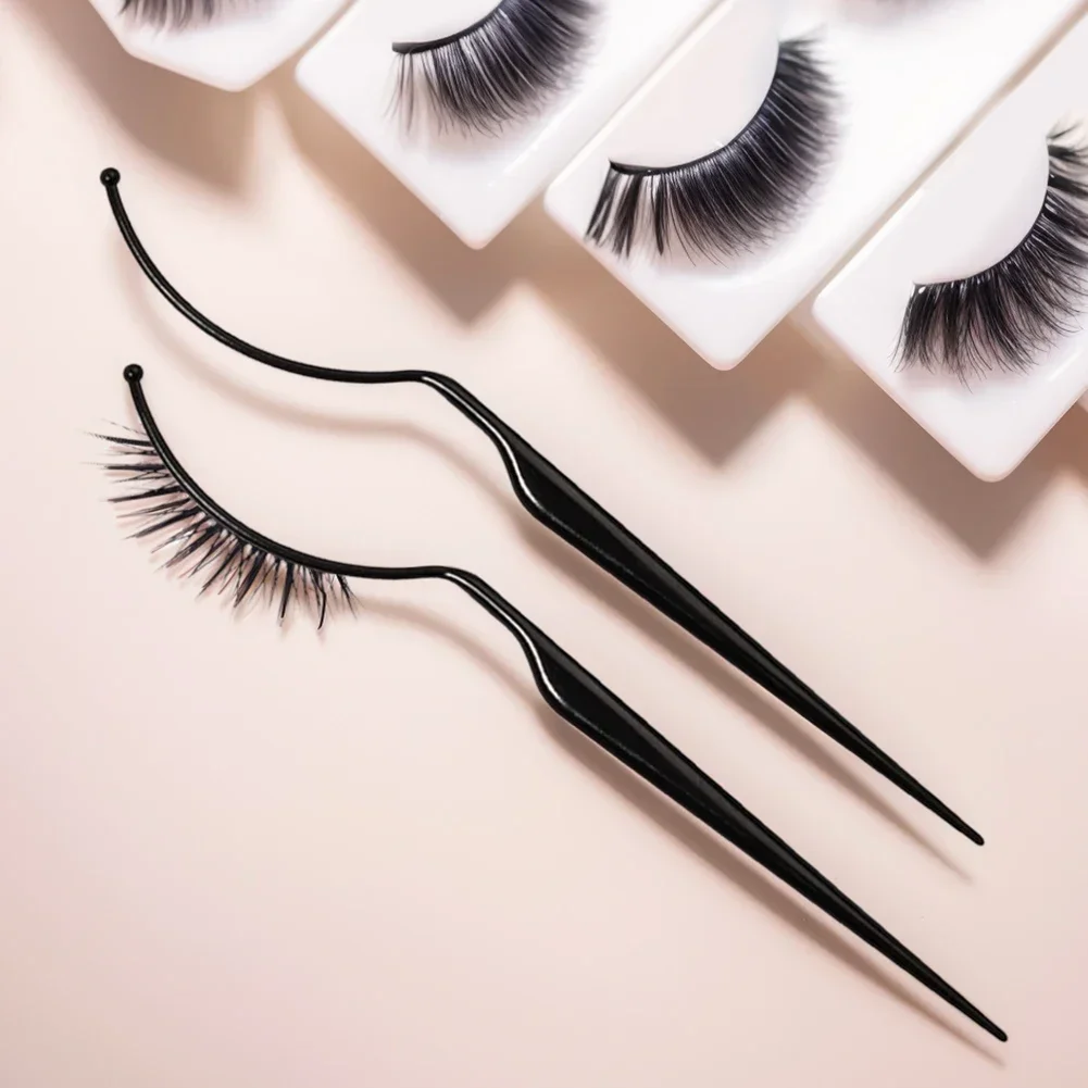 2Pcs 3D Eyelash Extensions Style Try On Stick False Eyelash Showing Stand for Display Grafting Eyelashes Effect