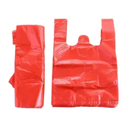 Waterproof Red Food Packaging Grocery Supermarket Retail Plastic Bag Storage Bag Garbage Pouches Shopping Bag