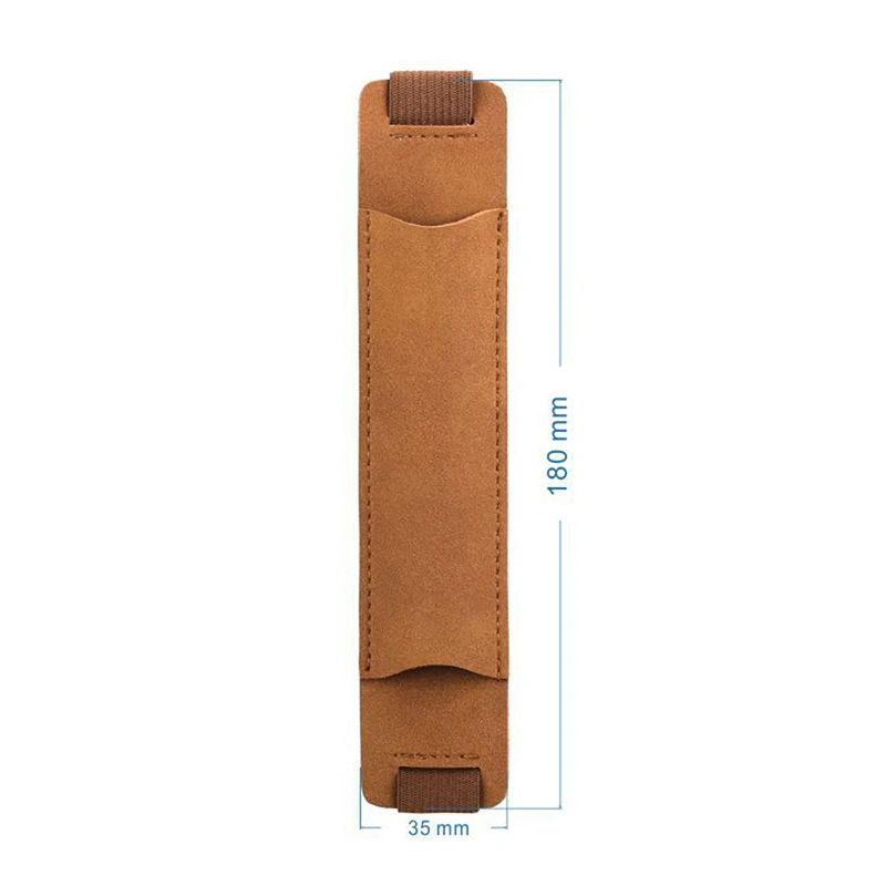 Porte-stylo en cuir PU avec bande élastique réglable, pocommuniste pour stylos, poudres élastiques pour ordinateur portable, poignées amovibles de 8 à 1.5 pouces