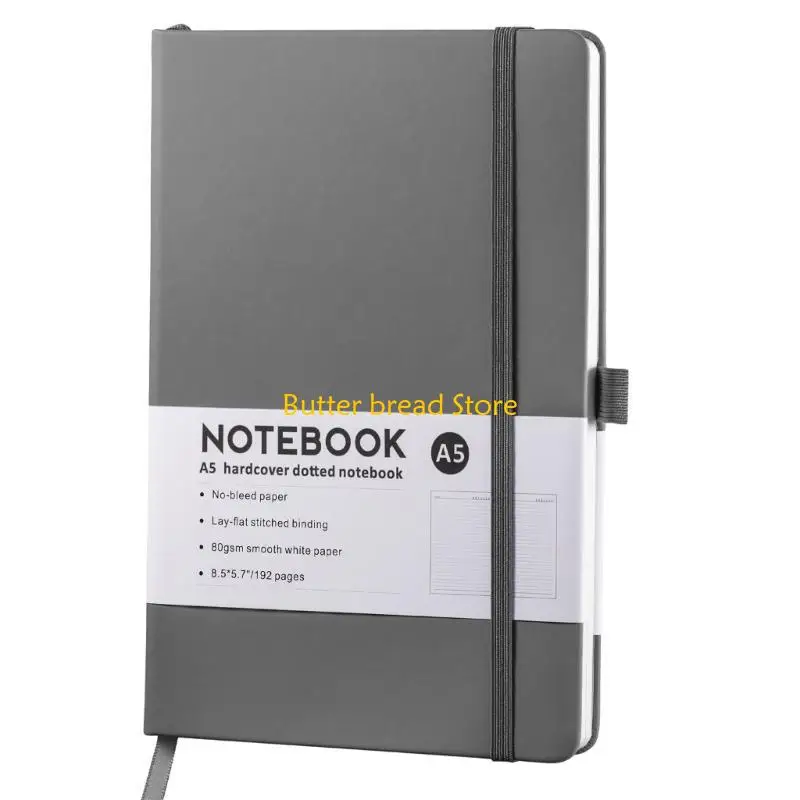 W89C Hardcover Notebook 192 Seiten Weitgekühltes Leder Notebook College Regierte Geschäftsnotiz für die Büroschule 216x145mm