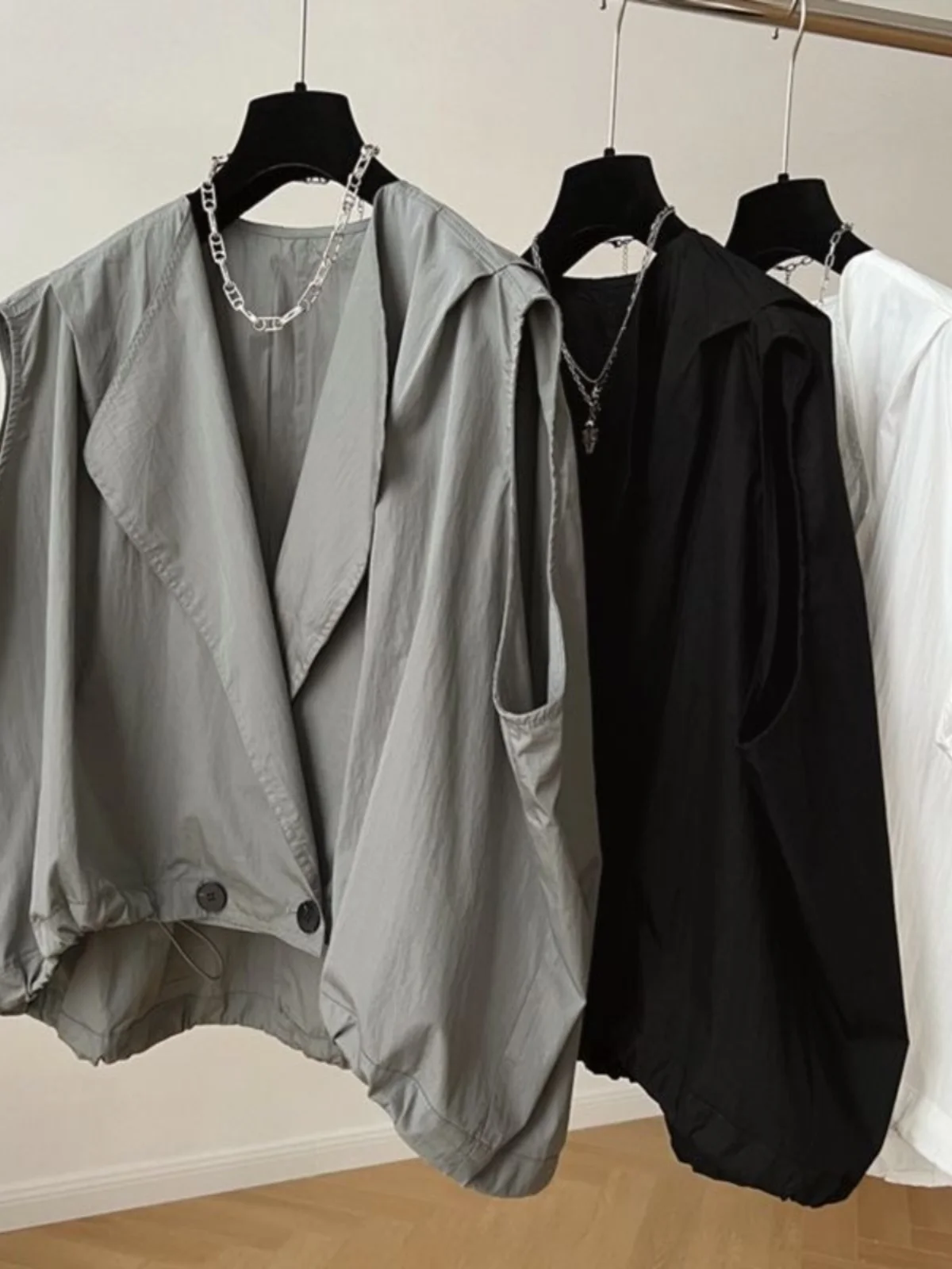 

Женская модная летняя повседневная свободная жилетка больших размеров (до 300 фунтов), тонкая верхняя одежда без рукавов с воротником-стойкой