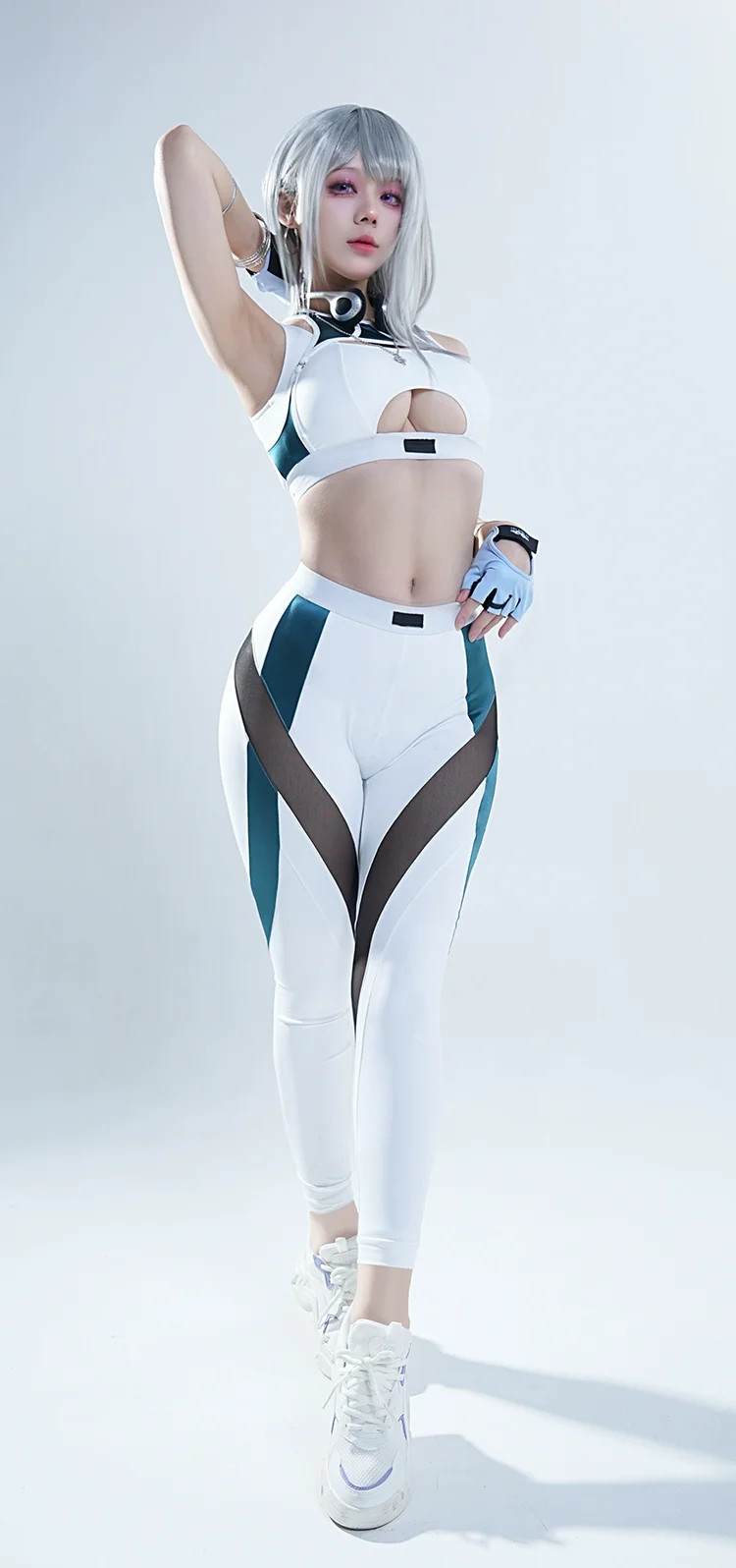 25New DirtyTechLong Suit  Leotard  Yoga  Patchwork Tight Fitting Sportswear Cosplay   Zentai  Sheer Nylon Catsuit Lycra Bodysuit