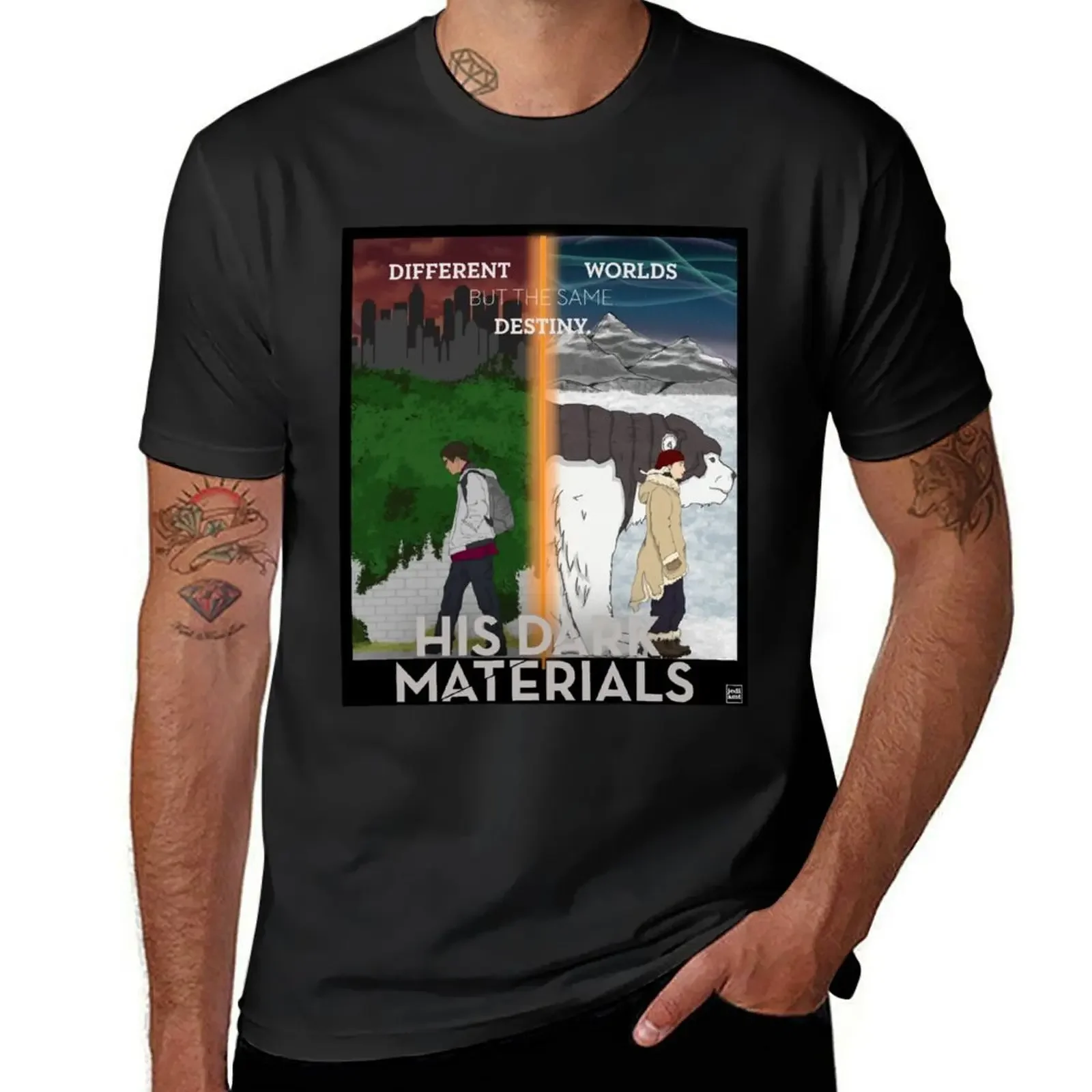 

His Dark Materials Lyra & Will T-Shirt boys whites cotton graphic tees oversizeds mens champion t shirts