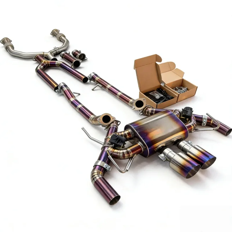 

Titanium Alloy Valve Exhaust Pipes Cat-back for Nissan 400Z 3.0T 2023-2024 SS304 Y Pipe Car Exhaust System Muffler Upgrade