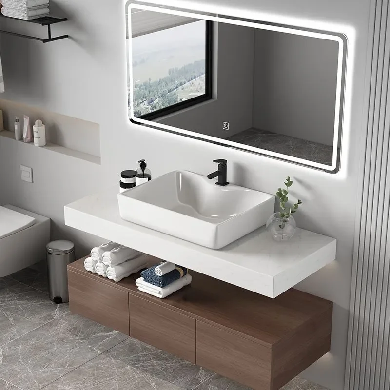 for Bathroom Cabinet Wash Basin Combination Ceramic Integrated Basin Toilet Countertop Sink Vanity Unit Modern Bathroom
