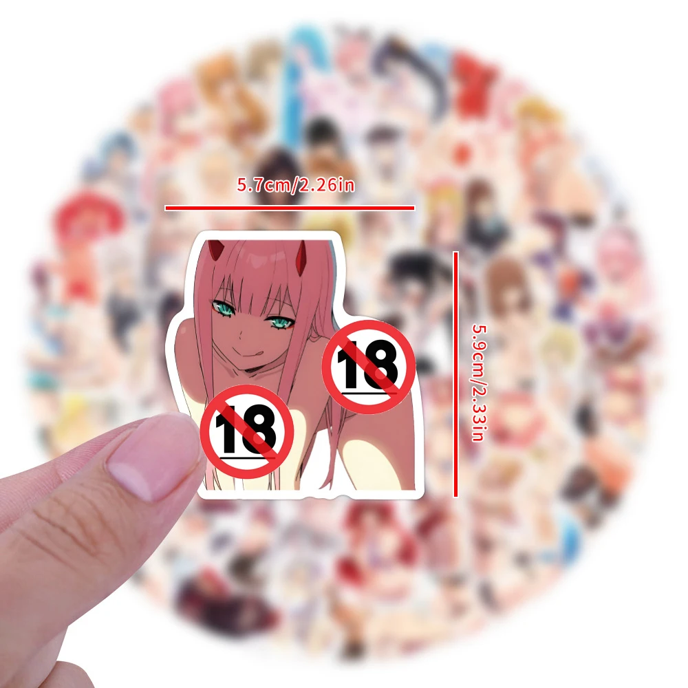 10/30/50/120PCS Adult Anime Sexy Waifu Hentai Stickers Suncensored for Phone Laptop Decals Luggage Waterproof Sticker Toy Gift